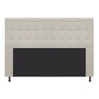 Cabeceira Estofada Dama 140 Cm Casal Com Botonê  Suede Bege -
