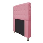 Cabeceira Estofada Dama 140 Cm Casal Com Botonê  Suede Rosa B