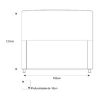 Cabeceira Estofada Dama 160 Cm Queen Size Com Strass Corano M