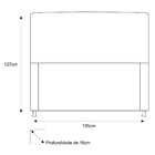 Cabeceira Estofada Dama 195 Cm King Size Com Botonê Corano Am