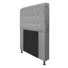 Cabeceira Estofada Dama 195 Cm King Size Com Strass Suede Cin