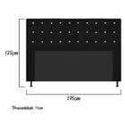 Cabeceira Estofada Dama 195 Cm King Size Com Strass Suede Pre