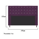 Cabeceira Estofada Dama 195 Cm King Size Com Strass Suede Rox
