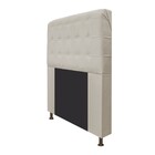 Cabeceira Estofada Dama 90 Cm Solteiro Com Botonê  Suede Bege