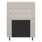 Cabeceira Estofada Dama 90 Cm Solteiro Com Botonê  Suede Bege