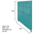 Cabeceira Estofada Damares 140 Cm Casal Com Botonê  Suede Azu