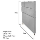 Cabeceira Estofada Damares 90 Cm Solteiro Com Botonê  Suede C