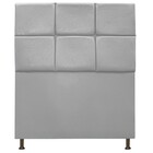 Cabeceira Estofada Damares 90 Cm Solteiro Com Botonê  Suede C