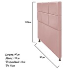 Cabeceira Estofada Damares 90 Cm Solteiro Com Botonê  Suede R