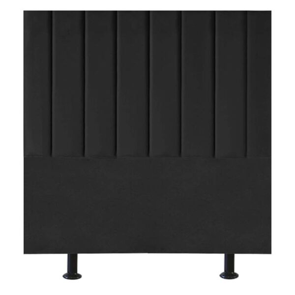 Cabeceira Estofada De Cama Casal Box 140 Cm Alice Corino Preto