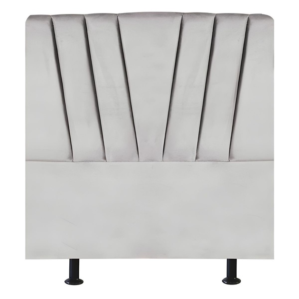 Cabeceira Estofada De Cama Casal Box 140 Cm Ariel Suede Cinza