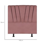Cabeceira Estofada De Cama Casal Box 140 Cm Ariel Suede Rosé