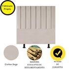 Cabeceira Estofada De Cama Casal Box 140 Cm Carla Corino Bege