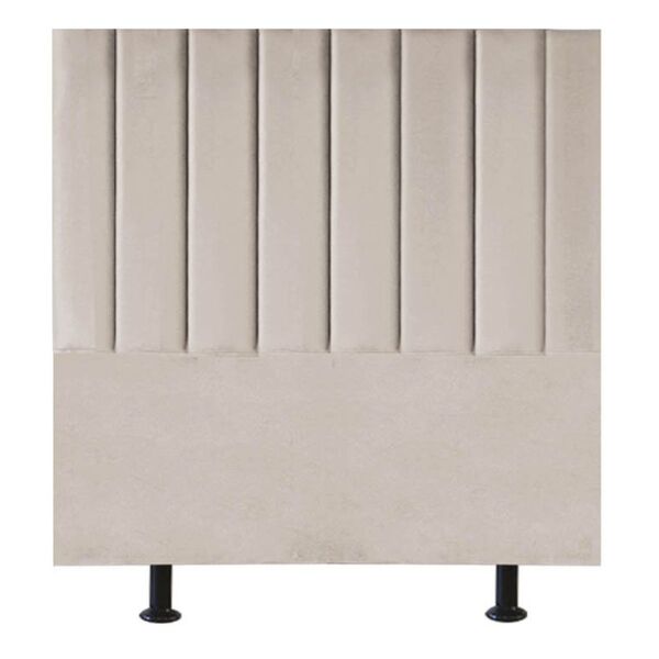 Cabeceira Estofada De Cama Casal Box 140 Cm Carla Corino Bege