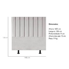 Cabeceira Estofada De Cama Casal Box 140 Cm Karla Linho Cinza