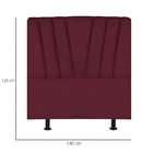 Cabeceira Estofada De Cama Casal Box 140 Cm Louise Suede Bordô