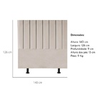 Cabeceira Estofada De Cama Casal Box 140 Cm Maisa Linho Bege