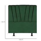 Cabeceira Estofada De Cama Casal Box 140 Cm Malu Suede Verde