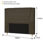 Cabeceira Estofada De Casal 140cm Veludo Multimóveis Cr35081