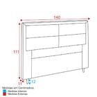 Cabeceira Estofada De Casal 140cm Veludo Multimóveis Cr35083