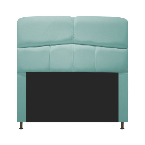 Cabeceira Estofada Donna 140 Cm Casal  Suede Azul Tiffany - A