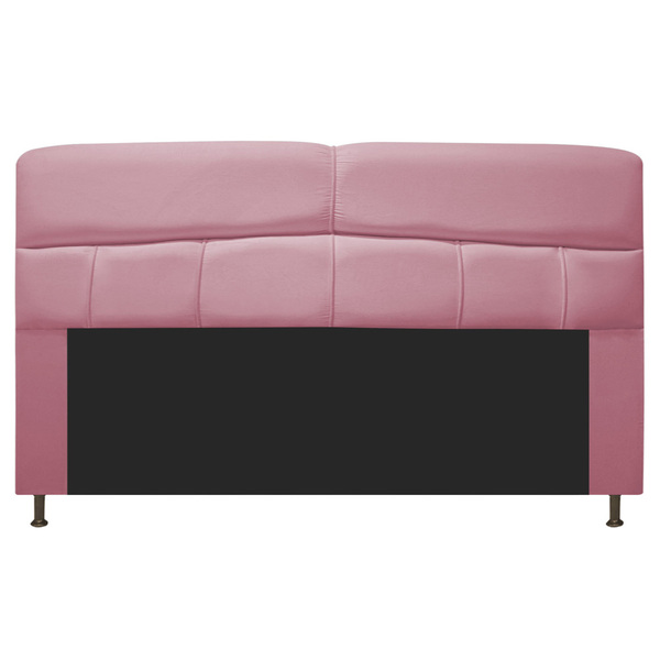 Cabeceira Estofada Donna 195 Cm King Size Suede Rosa Bebê - A