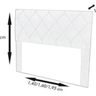 Cabeceira Estofada Dubai Casal 140 Cm Para Cama Box Suede Esc