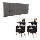 Cabeceira Estofada E Mesas De Apoio Ally