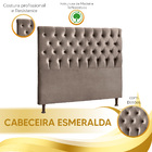Cabeceira Estofada Esmeralda Casal King Size 195 Cm Para Cama