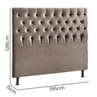 Cabeceira Estofada Esmeralda Casal King Size 195 Cm Para Cama