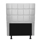 Cabeceira Estofada Espanha 100cm Solteiro Strass Corino Branc