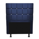 Cabeceira Estofada Espanha 100cm Solteiro Strass Suede Azul M