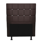 Cabeceira Estofada Espanha 100cm Solteiro Strass Suede Marrom
