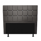 Cabeceira Estofada Espanha 140cm Casal Strass Suede Cinza - A