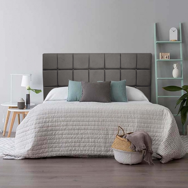 Cabeceira Estofada Espanha 160cm Queen Size Quarto Box Suede