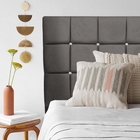 Cabeceira Estofada Espanha 160cm Queen Size Strass Suede Cinz