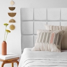 Cabeceira Estofada Espanha 195cm King Size Strass Corino Bran