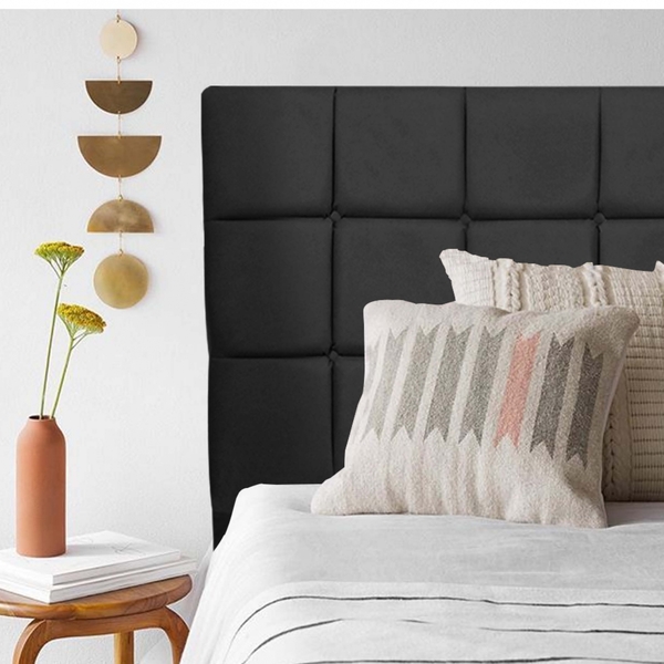 Cabeceira Estofada Espanha 90cm Solteiro Quarto Box Corino Pr