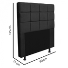 Cabeceira Estofada Espanha 90cm Solteiro Quarto Box Corino Pr