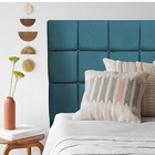 Cabeceira Estofada Espanha 90cm Solteiro Quarto Box Suede Azu