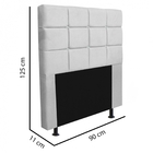 Cabeceira Estofada Espanha 90cm Solteiro Strass Corino Branco
