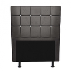 Cabeceira Estofada Espanha 90cm Solteiro Strass Corino Cinza