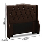 Cabeceira Estofada Esparta 1,40 Casal Material Sintético Verm