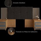 Cabeceira Estofada Extensível Casal/queen/king Com 2 Mesas De