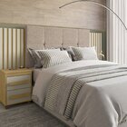 Cabeceira Estofada Extensível Casal/queen/king Com 2 Mesas De