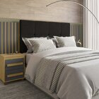 Cabeceira Estofada Extensível Casal/queen/king Com 2 Mesas De