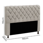 Cabeceira Estofada Fernanda 0,90 Solteiro Veludo - Star Confo