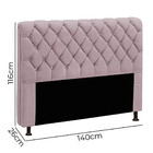 Cabeceira Estofada Fernanda 1,40 Casal Veludo - Star Confort
