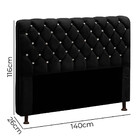 Cabeceira Estofada Fernanda 140 Cm Casal Veludo Preto Special