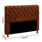 Cabeceira Estofada Fernanda 140cm Casal Veludo Terracota Spec